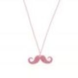 Collier chaines, moustache A05-41 Rose - 3965-32858