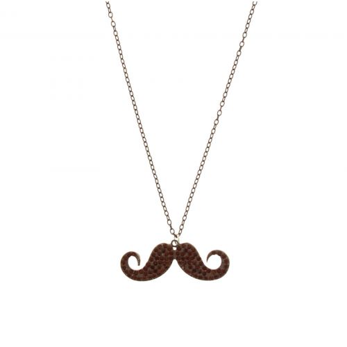 Collier chaines, moustache A05-41 Brown - 3965-32859