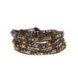 Leather crystal bracelet CHAYNA Brown - 9955-32936
