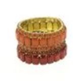 Bracelets extensible XL STRASS 5 pièces, 5212 ROUGE-ORANGE Orange - 5217-33762