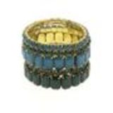 Bracelets extensible XL STRASS 5 pièces, 5212 ROUGE-ORANGE Bleu - 5217-33764