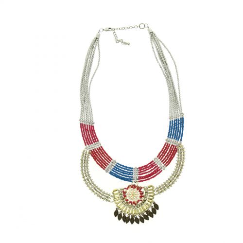 Bronze necklace ASMINA Blue - 10046-34394