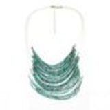 Pearls necklace ENORA Multicolor-Green - 10068-34612