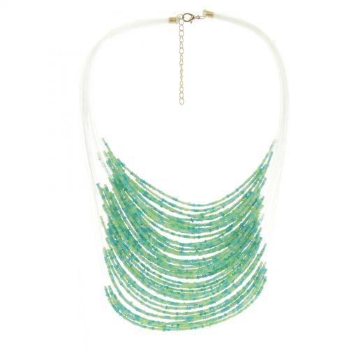 Pearls necklace ENORA Green - 10068-34617