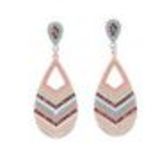Boucles d'oreilles pendants à perles et strass, 9108 Doré new - 10093-34863