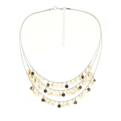LEINA Rhinestone necklace Yellow - 10103-34952