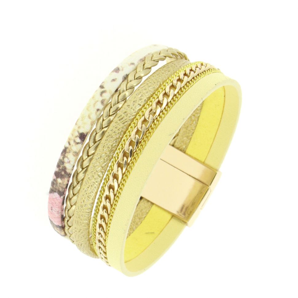 Cuff bracelet ANNYVONNE Yellow - 10119-35238