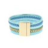 Bracelet 2 tour à strass, 7884 Argent Bleu - 10119-35245
