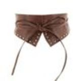LEHNA Large leatherette belt Brown - 9248-35790