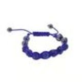 Bracelet shamballa Bleu cyan - 2432-36241