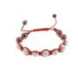 Bracelet shamballa Rouge-blanc - 2432-36244