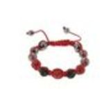Bracelet shamballa Rouge-Noir - 2432-36310