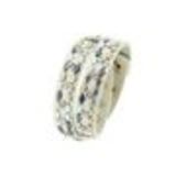 Studded rhinestone wrap bracelet Naika Green Silver - 9702-36386