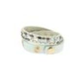 Studded rhinestone wrap bracelet Naika Green Silver - 9702-36390