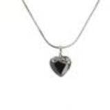 JOSETTE Crystal pendant necklace Silver (Black) - 10165-36411