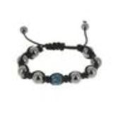 Bracelet shamballa à cristaux Noir (Bleu) - 2118-36508