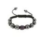 Bracelet shamballa à cristaux Noir (violet) - 2118-36509
