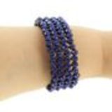 bracelet B044-2 strass de 4 rangées Bleu - 1774-36539