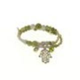 bracelet main de fatima en perles de verre Magenta - 1792-36574