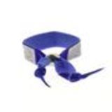 Bracelet ruban velour 8 rangées strass Bleu cyan - 6460-36689