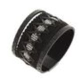 Bracelet manchette pvc strass XL, 7267 Jaune Noir - 10208-37334