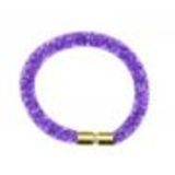 Bracelet glittering rhinestone crystal, 9389 Golden Purple - 9445-37368