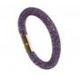Bracelet glittering rhinestone crystal, 9389 Golden Black (purple) - 9445-37369