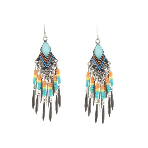 JANAKI feathers earrings Silver - 10248-37718