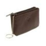 Leather double zip wallet Brown - 10340-38436