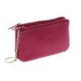 Leather double zip wallet Fuchsia - 10340-38440