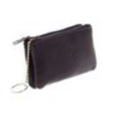 Leather double zip wallet Purple - 10340-38442