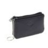 Leather double zip wallet Navy blue - 10340-38443