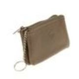 Leather double zip wallet Taupe - 10340-38444