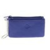 Leather double zip wallet Blue cyan - 10340-38449