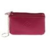 Leather double zip wallet Fuchsia - 10340-38450