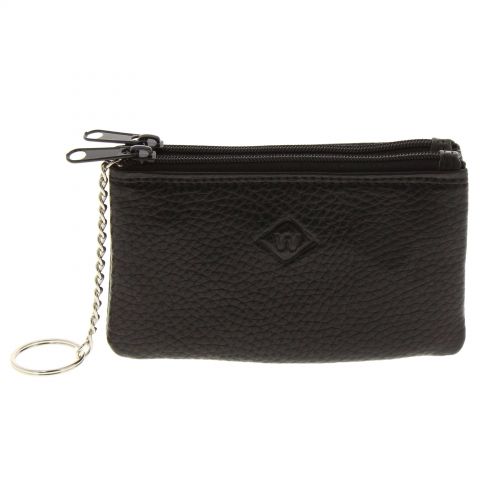 Leather double zip wallet Black - 10340-38451