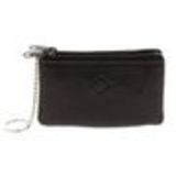 Leather double zip wallet