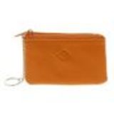Leather double zip wallet Orange - 10340-38457
