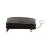 Leather double zip wallet Black - 10340-38459