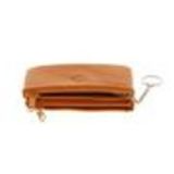 Leather double zip wallet Orange - 10340-38463
