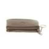 Leather double zip wallet Taupe - 10340-38468