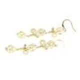 Boucles d'oreilles pendants à perles et strass, 9108 Doré Golden - 9667-38479