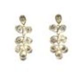 Boucles d'oreilles pendants à perles et strass, 9108 Doré Golden - 9669-38481