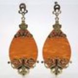 Boucles d'oreilles acrylique ESRA Orange - 1767-38678