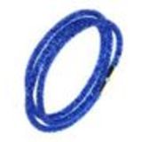 Bracelet double tours similicuir 3350 Vert fluo Bleu cyan - 9485-38742