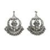 Boucles d'oreilles pendants à perles et strass, 9108 Doré Argent vieilli - 10458-39247
