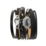 Bracelet manchette Justus Noir - 10529-39898
