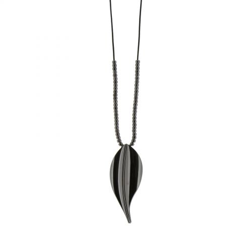 GUSSIE long necklace Grey - 10542-40065