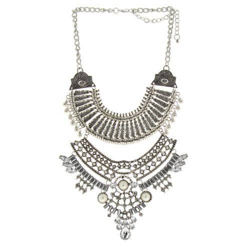 SYLVAINE fashion necklace Silver - 10565-40221