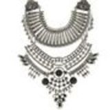 SYLVAINE fashion necklace Grey - 10565-40224